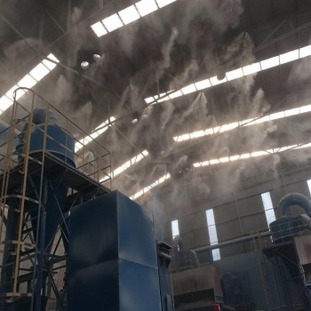 巫山搅拌站厂房车间喷淋降尘设备生产厂家,工地厂房降尘装置