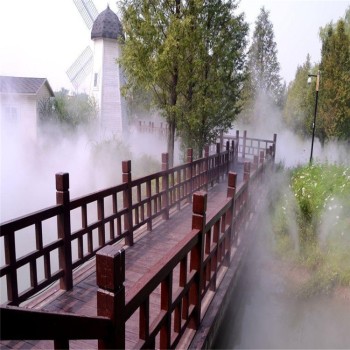 贵州造雾机景观雾化设备,小区雾森系统景观造雾