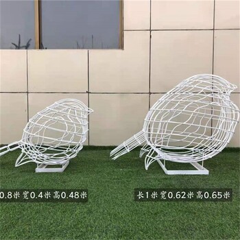 河北彩繪不銹鋼小鳥雕塑廠家