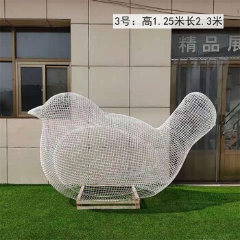 天津彩色不銹鋼小鳥雕塑圖片
