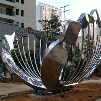 曲阳玻璃钢发光贝壳雕塑定制