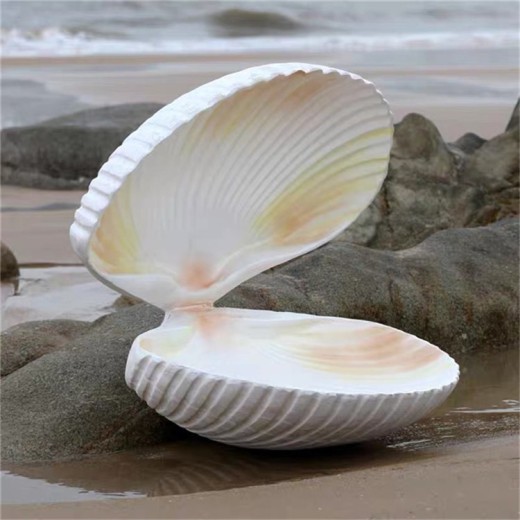 玻璃钢抽象贝壳雕塑加工定制
