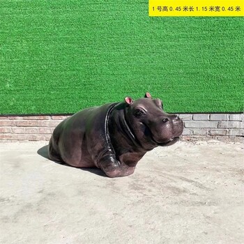 仿真玻璃鋼河馬雕塑廠家,動(dòng)物主題雕塑
