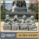 小和尚,茶寵石雕擺件,持珠小沙彌