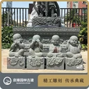 小和尚,茶寵石雕擺件,持珠小沙彌