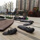鑄銅玻璃鋼河馬雕塑圖