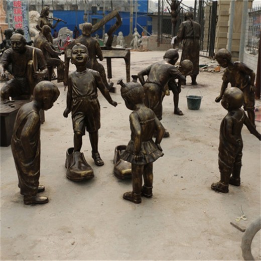 创意童趣主题雕塑加工定制,儿童玩耍雕塑