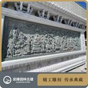 祖廟大門(mén)正面石雕影壁,庭院石雕照壁,觀(guān)音菩薩石雕照壁
