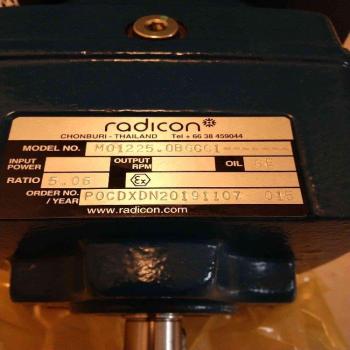 瑞典RADICON工业齿轮箱M01225.0BGCC1D