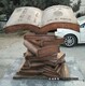 不銹鋼書山雕塑圖