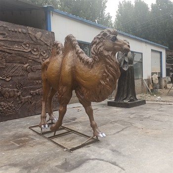曲陽(yáng)公園玻璃鋼駱駝雕塑定做