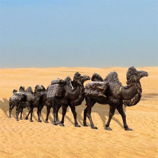 曲阳仿真玻璃钢骆驼雕塑制作厂家