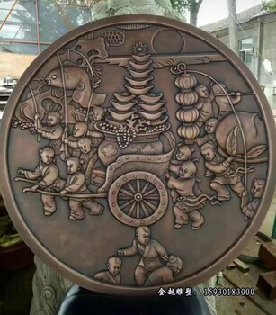 銅浮雕墻萬里長城銅浮雕制作金越浮雕廠