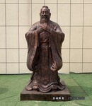 古代学习教育代表孔子雕像不锈钢孔子雕塑定制金越雕塑