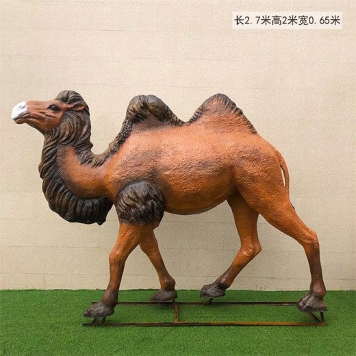 安徽户外玻璃钢骆驼雕塑定制