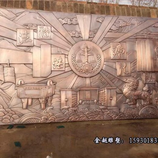 銅鏤空浮雕萬里長城銅浮雕制作金越浮雕廠
