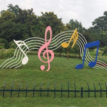 广东不锈钢音符雕塑定做音乐符号雕塑
