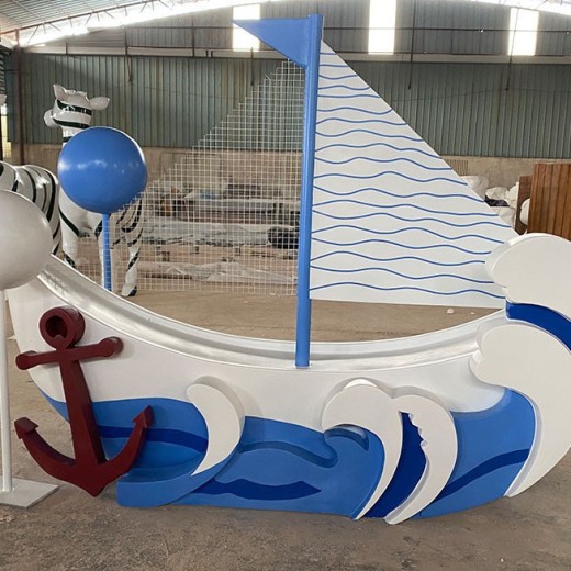 四川不锈钢帆船雕塑设计抽象帆船雕塑