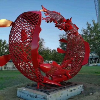不锈钢鲤鱼雕塑厂家