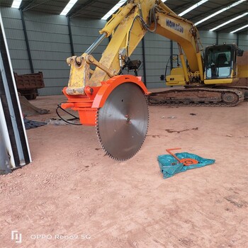 河北張家口大理石礦巖挖機(jī)切割鋸機(jī)器動(dòng)力挖機(jī)鋸