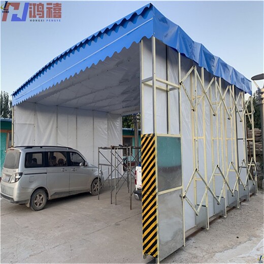 如東活動式伸縮移動推拉雨棚/手動遮陽篷