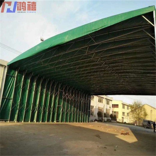 上海有万向轮钢架移动雨棚,镀锌管带轮推拉式雨棚门店
