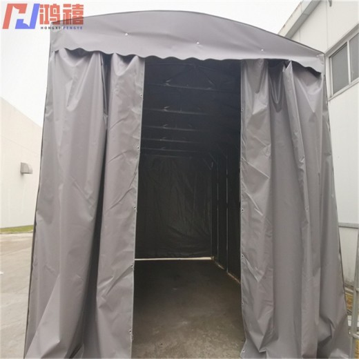 扬州广陵油布推拉式伸缩雨棚（图）房顶伸缩式移动遮阳棚