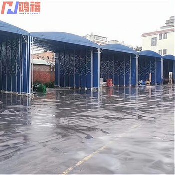 静安手摇伸缩防雨篷物料临时堆放移动推拉式雨棚