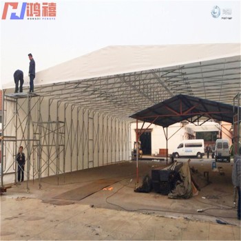 宁波奉化制作推拉式伸缩雨棚（图）移动式雨棚厂家
