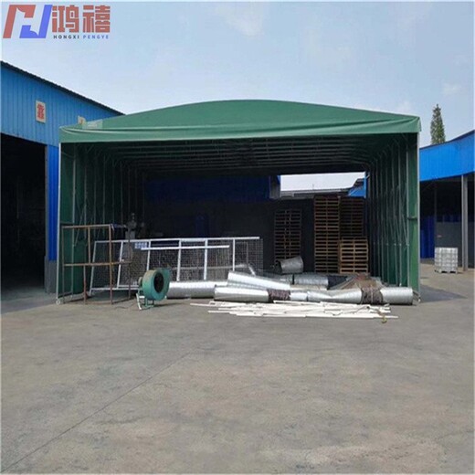 興化停車伸縮雨棚-快速搭建鋼架移動陽篷