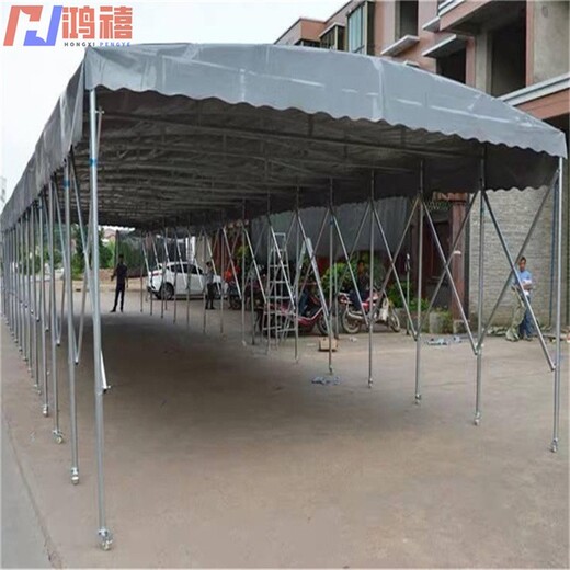 博野倉庫臨時伸縮雨棚/帶輪鋼架推拉移動篷