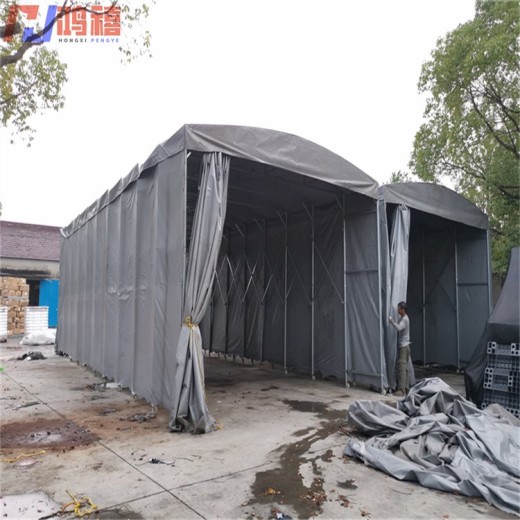 郸城停车伸缩雨棚-快速搭建钢架移动阳篷