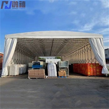 高新虎丘大型倉庫伸縮雨棚-推拉篷制作