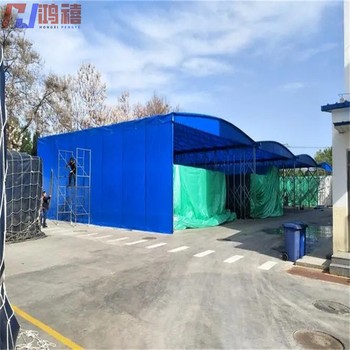 太倉(cāng)浮橋藍(lán)色移動(dòng)篷-周邊活動(dòng)伸縮雨棚搭建