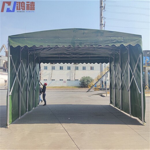 大通大型倉庫伸縮雨棚-推拉篷制作