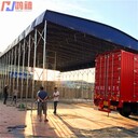金山萬向輪推拉鋼架雨棚,廠區(qū)空地囤貨防雨棚門店