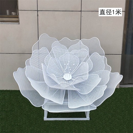 北京新款不锈钢抽象花朵雕塑定做