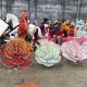 北京彩色不锈钢抽象花朵雕塑定做样例图