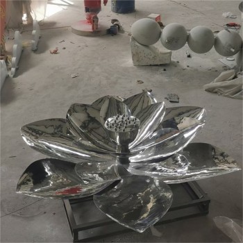 天津广场不锈钢抽象花朵雕塑生产厂家