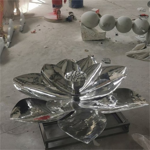 山东不锈钢抽象花朵雕塑加工厂