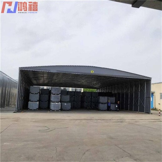 金寨鋼管架帶車輪推拉伸縮式移動雨篷