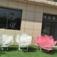 曲陽(yáng)鏤空不銹鋼抽象花朵雕塑加工定制樣例圖