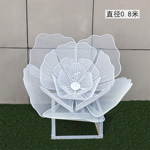 曲阳创意不锈钢抽象花朵雕塑图片