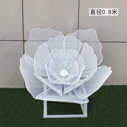 曲陽彩繪不銹鋼抽象花朵雕塑
