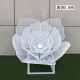 山东镜面不锈钢抽象花朵雕塑制作厂展示图