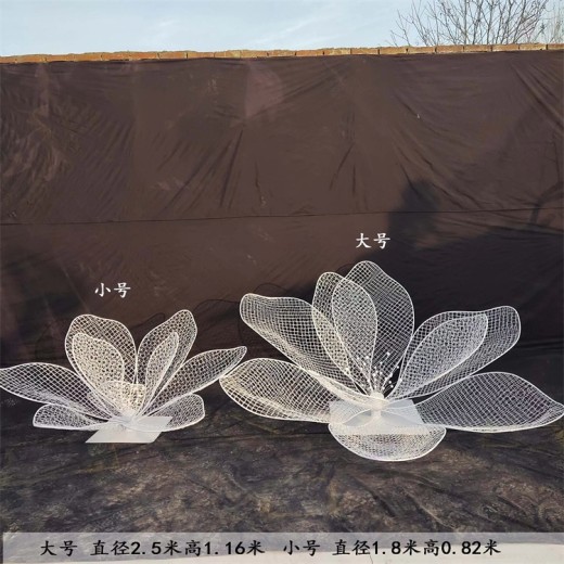 曲阳制作不锈钢抽象花朵雕塑制作厂家