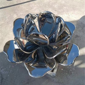 天津广场不锈钢抽象花朵雕塑生产厂家