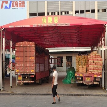 永丰可带轮有刹车推拉万向轮雨棚门店-浅谈松江周边活动篷