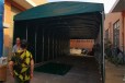丹阳临时仓储遮阳雨棚安装帆布伸缩型仓库篷