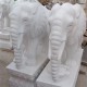 小型石雕大象图